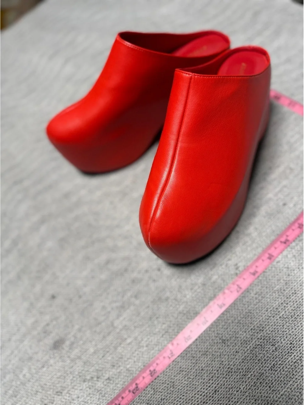 Azalea Wang Red Platform Mule Shoes
